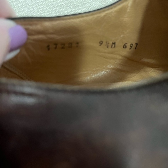 Gravati Handmade In Italy Mens Derby Dress Shoes Brown Leather Size 9.5 - Picture 7 of 7